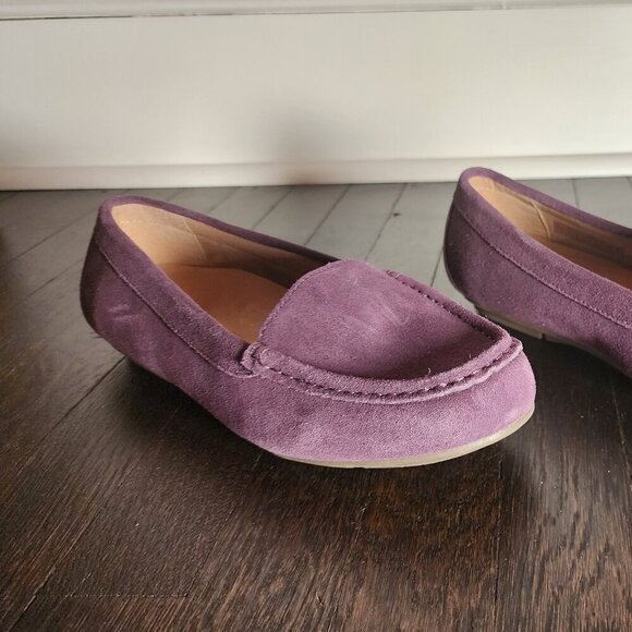 Vionic Chill Debbie Suede Loafers Flats Size 8 Purple Plum - Picture 2 of 5